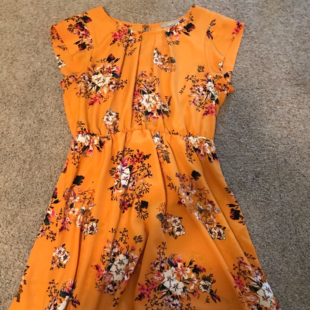 Yellow floral dress